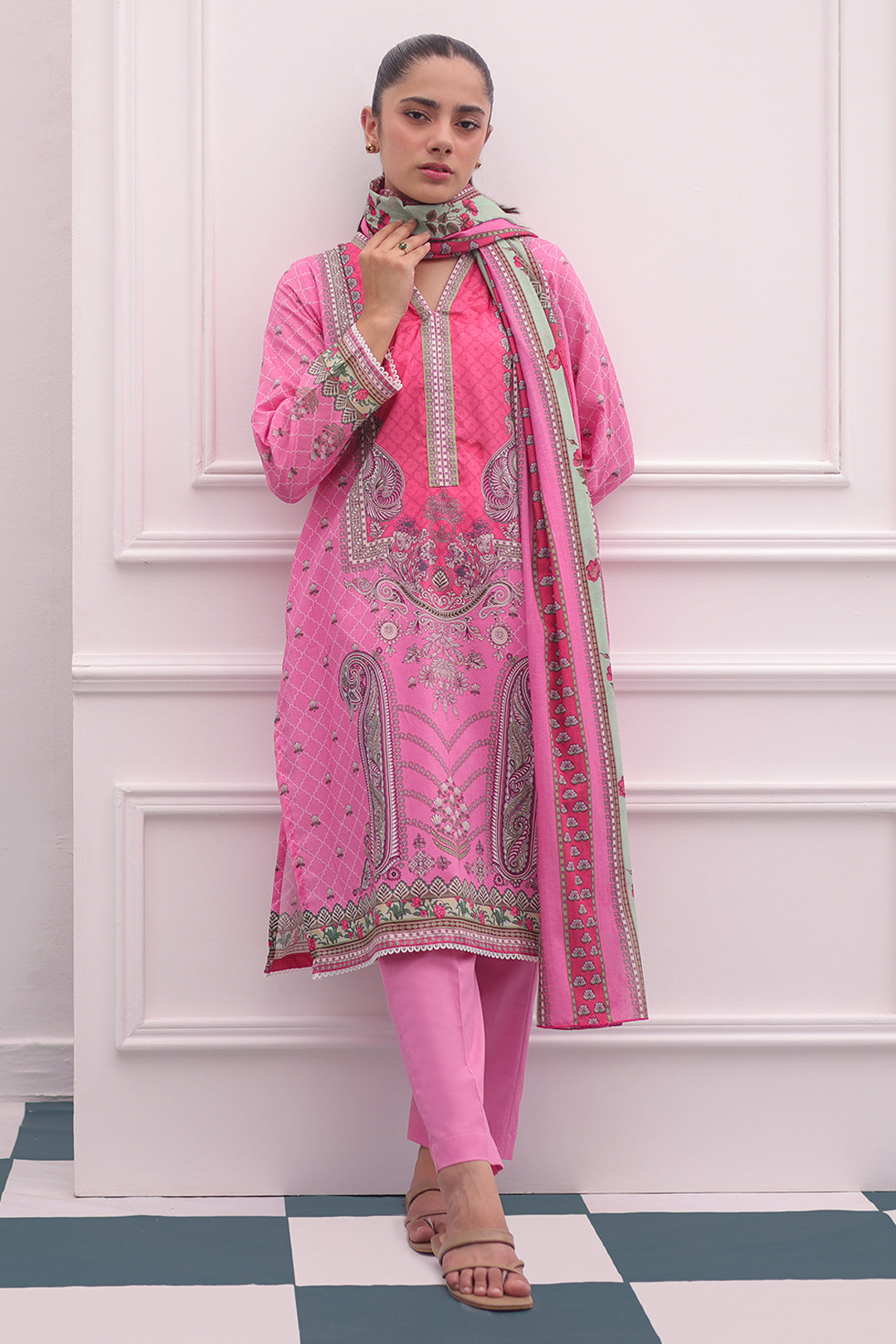 Zellbury | Summer Pret | Kurta Dupatta Trouser - 2106 - Libasekhas