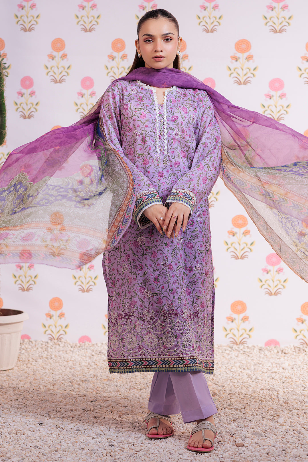 Zellbury | Summer Pret | Embroidered Kurta Dupatta Trouser - 2112 - Libasekhas