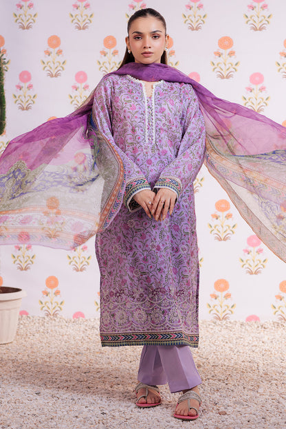 Zellbury | Summer Pret | Embroidered Kurta Dupatta Trouser - 2112 - Libasekhas