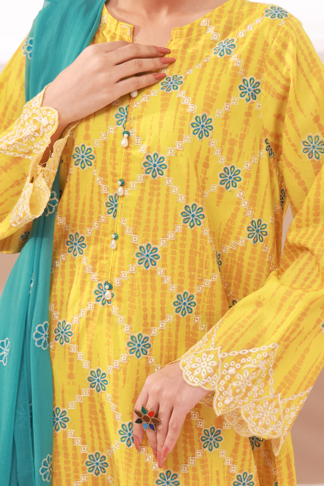 Zellbury | Summer Pret | Embroidered Kurta Dupatta Trouser - 2133 - Libasekhas