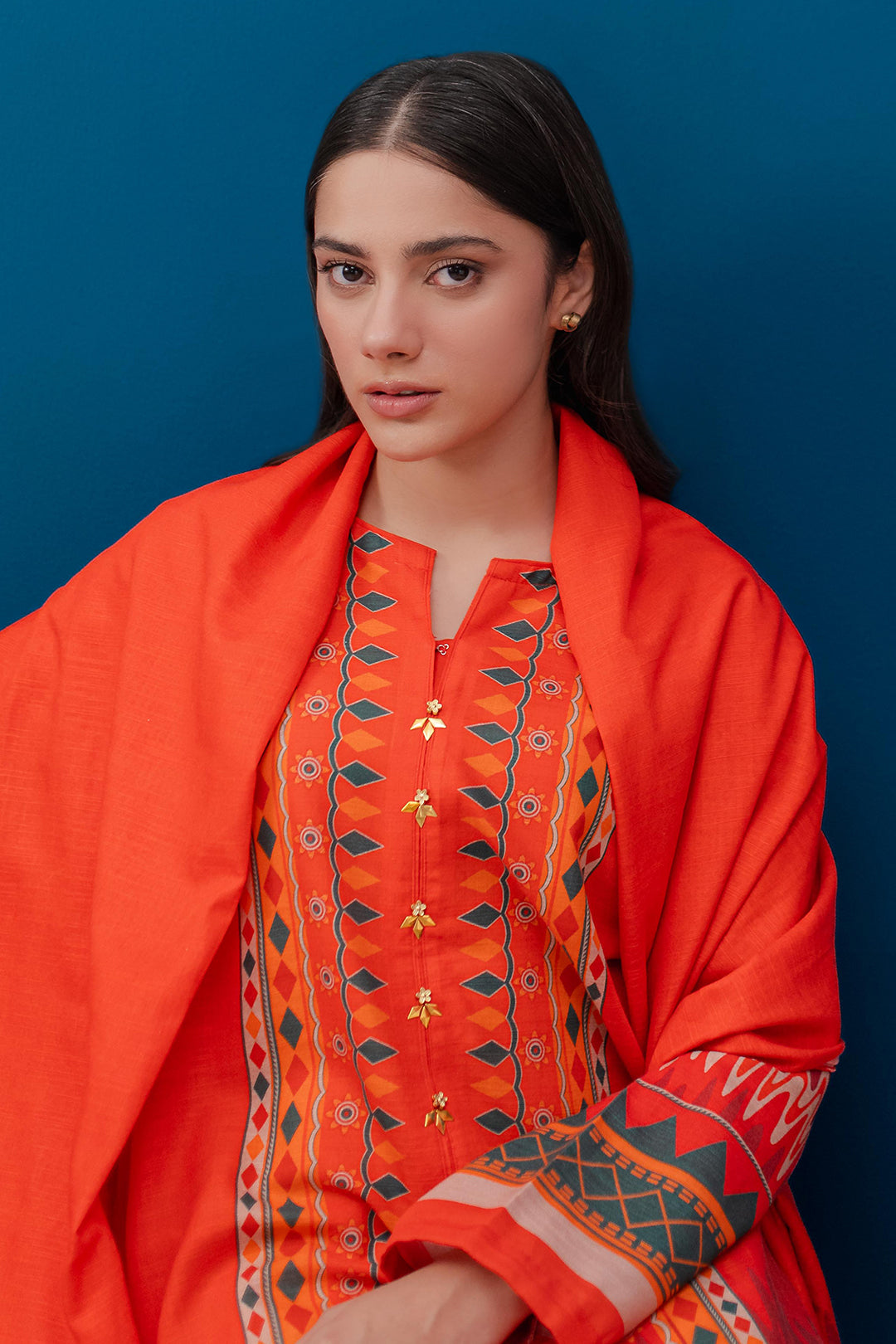 Zellbury | Winter Pret | Kurta Dupatta - 3053 - Libasekhas