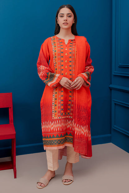 Zellbury | Winter Pret | Kurta Dupatta - 3053 - Libasekhas