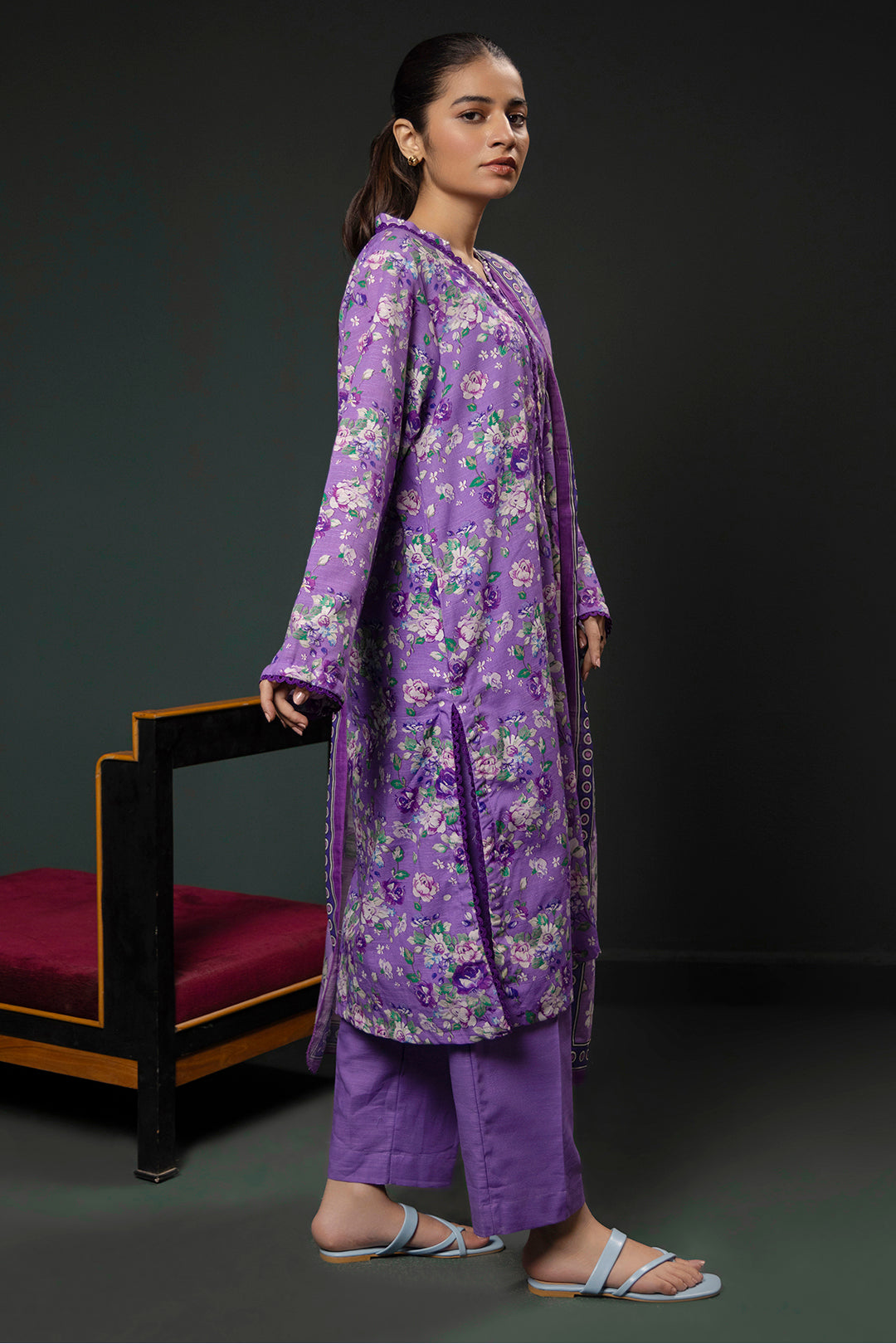 Zellbury | Winter Pret | Kurta Dupatta Trouser - 2948 - Libasekhas