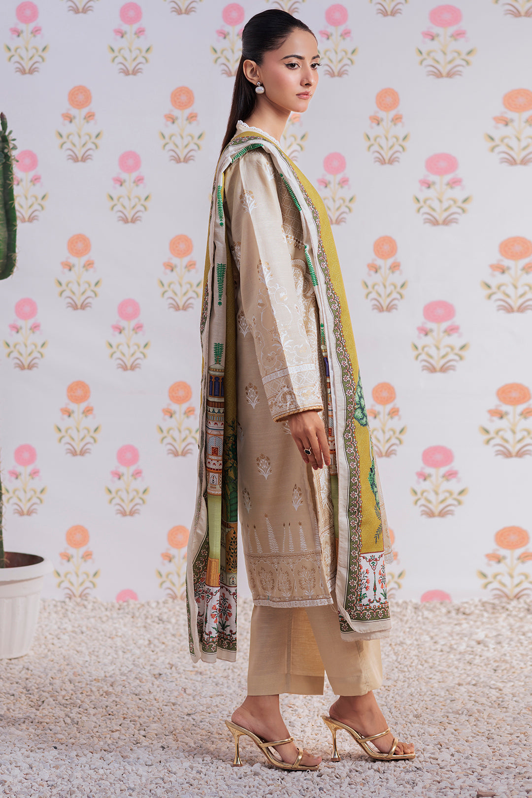 Zellbury | Winter Pret | Embroidered Kurta Dupatta Trouser - 2950 - Libasekhas