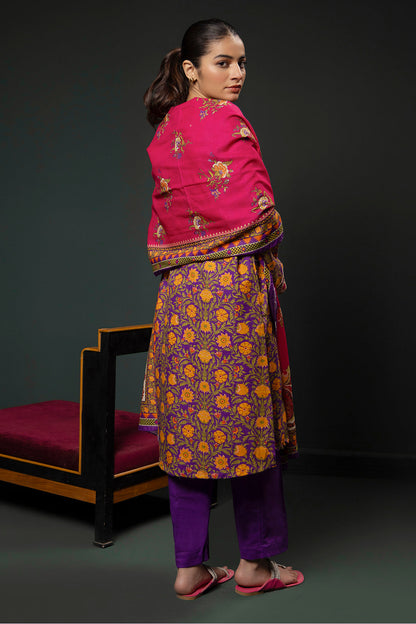 Zellbury | Winter Pret | Kurta Dupatta Trouser - 3006 - Libasekhas