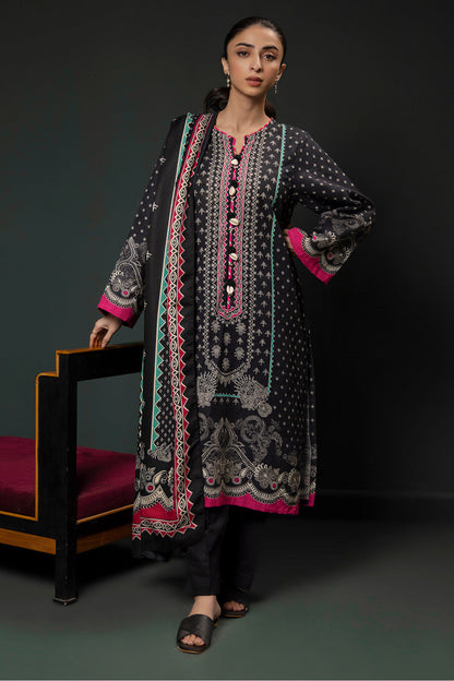 Zellbury | Winter Pret | Kurta Shawl Trouser - 3008 - Libasekhas