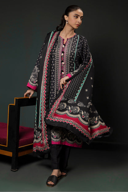 Zellbury | Winter Pret | Kurta Shawl Trouser - 3008 - Libasekhas