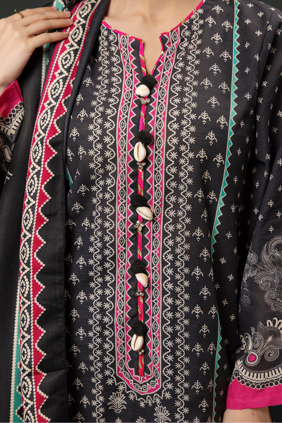 Zellbury | Winter Pret | Kurta Shawl Trouser - 3008 - Libasekhas