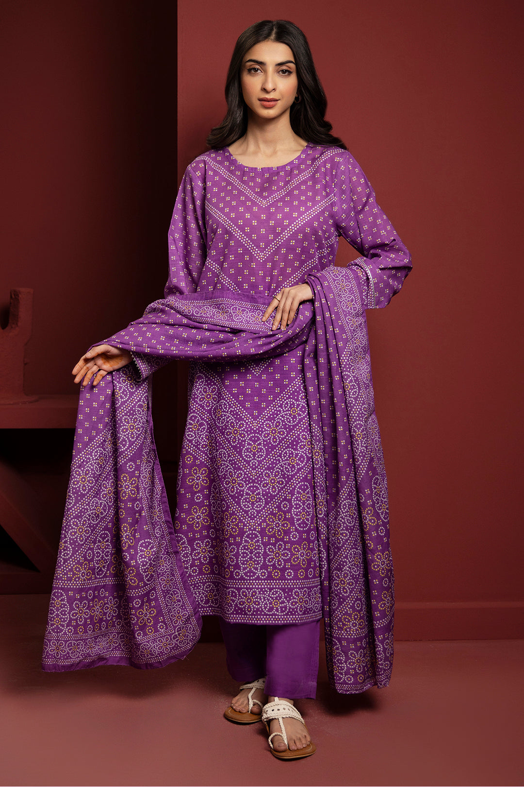 Zellbury | Winter Pret | Kurta Dupatta Trouser - 3072 - Libasekhas