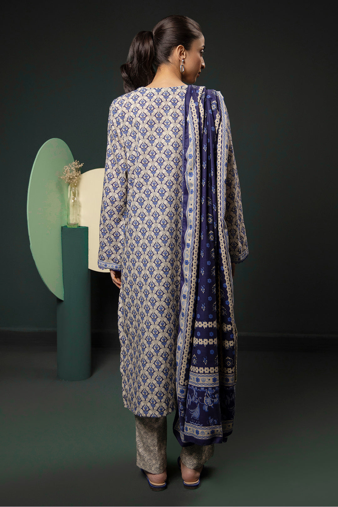 Zellbury | Winter Pret | Kurta Shawl Trouser - 3153 - Libasekhas