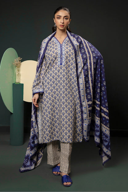 Zellbury | Winter Pret | Kurta Shawl Trouser - 3153 - Libasekhas