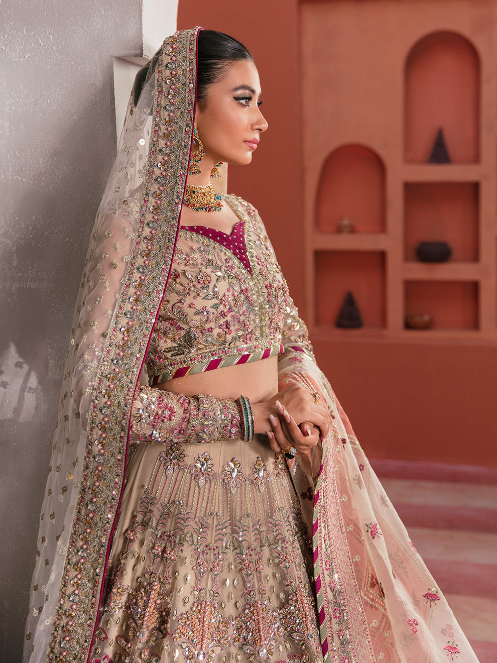 Gulaal | Wedding Formals | ANSHAH GL-WS-22V1-28 (IVORY WHITE LEHNGA CHOLI) - House Of Anaya