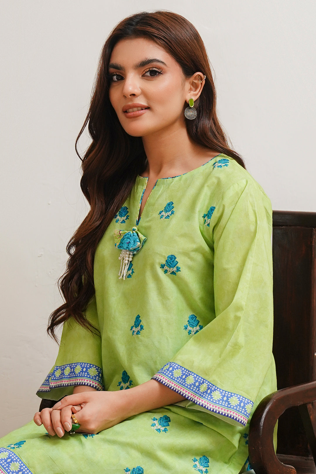 Zellbury | Unstitched 2 Piece Cambric | Embroidered Shirt Shalwar - 0023 - Libasekhas
