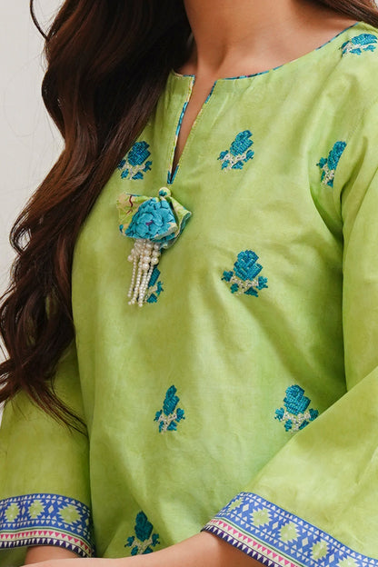 Zellbury | Unstitched 2 Piece Cambric | Embroidered Shirt Shalwar - 0023 - Libasekhas