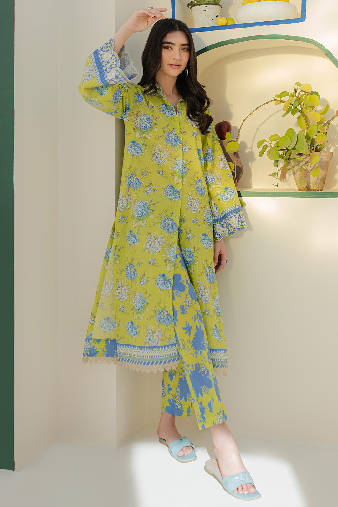 Zellbury | Unstitched 2 Piece Cambric | Embroidered Shirt Shalwar - 0104 - Libasekhas