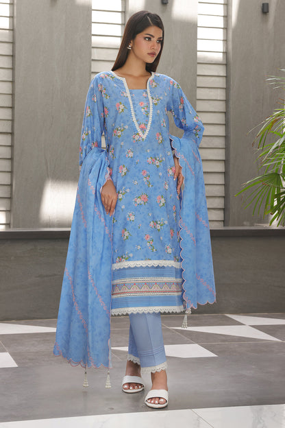 Zellbury | Unstitched 3 Piece Cambric | Embroidered Shirt Shalwar Dupatta - 0068 - Libasekhas