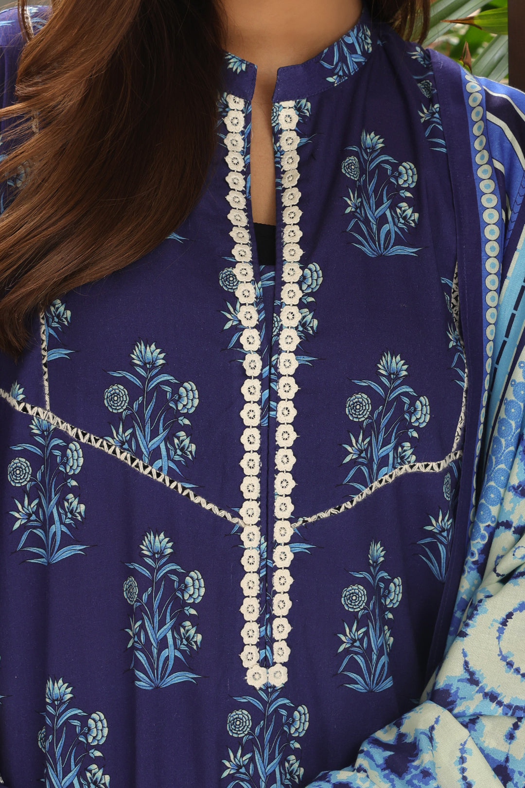 Zellbury | Unstitched 3 Piece Cambric | Embroidered Shirt Shalwar Dupatta - 0072 - Libasekhas