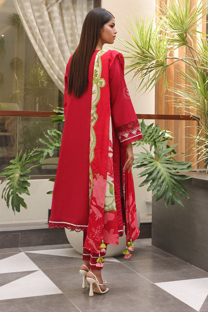 Zellbury | Unstitched 3 Piece Cambric | Embroidered Shirt Shalwar Dupatta - 0074 - Libasekhas