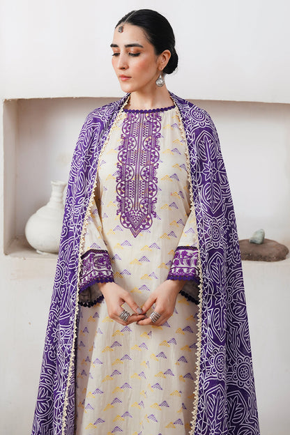 Zellbury | Unstitched 3 Piece Jacquard | Embroidered Shirt Shalwar Dupatta - 0086 - Libasekhas
