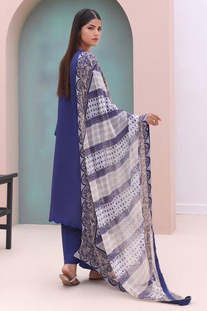 Zellbury | Unstitched 3 Piece Cambric | Embroidered Shirt Dupatta - 0604 - Libasekhas