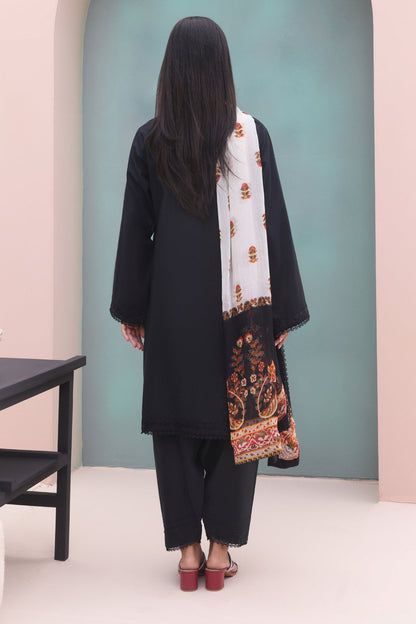 Zellbury | Unstitched 3 Piece Cambric | Embroidered Shirt Shalwar Dupatta - 0605 - Libasekhas