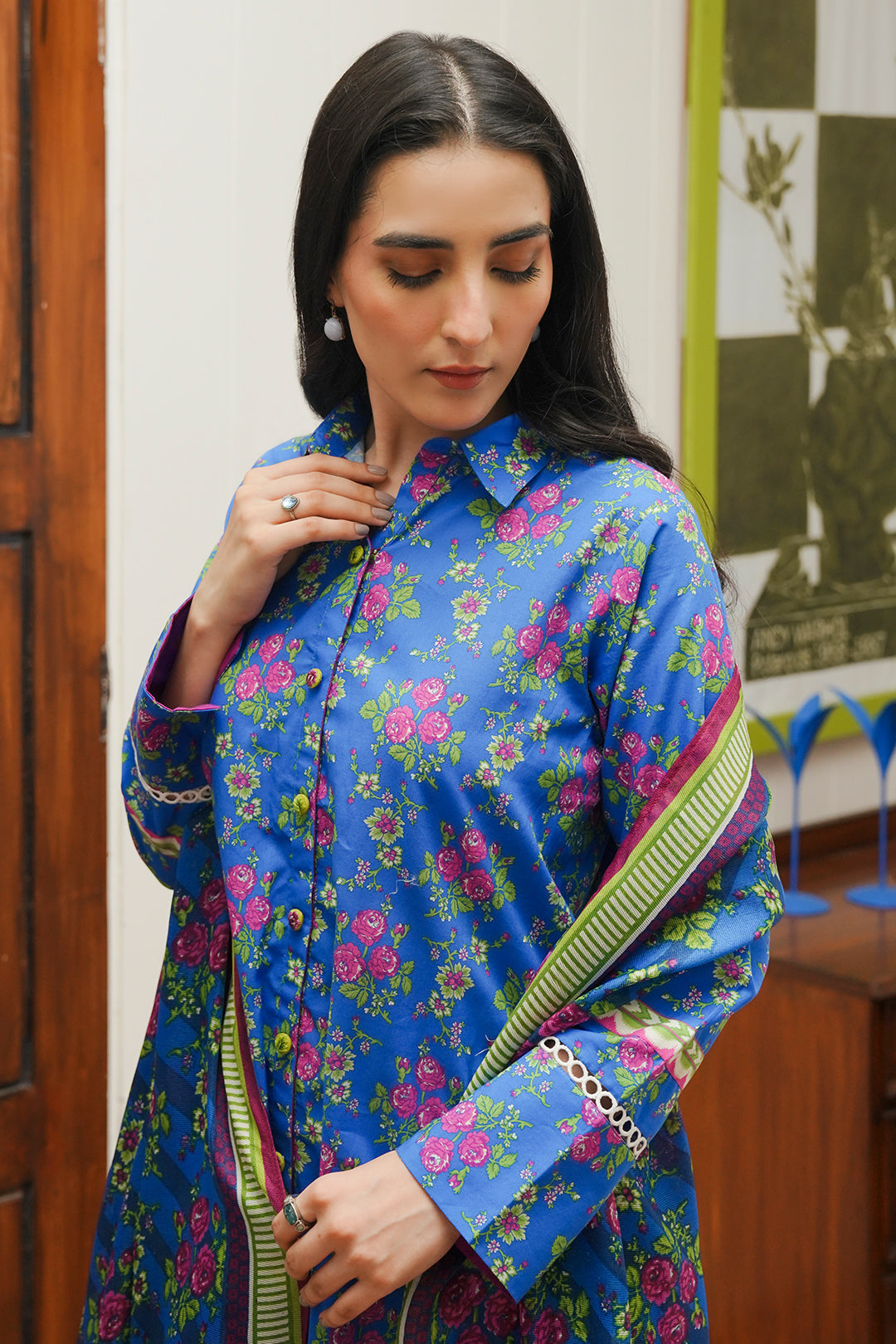 Zellbury | Unstitched 2 Piece Cambric | Shirt Dupatta - 0004 - Libasekhas