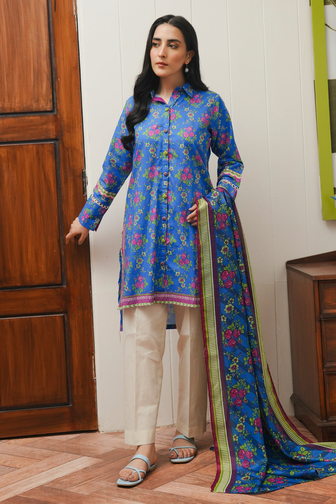 Zellbury | Unstitched 2 Piece Cambric | Shirt Dupatta - 0004 - Libasekhas