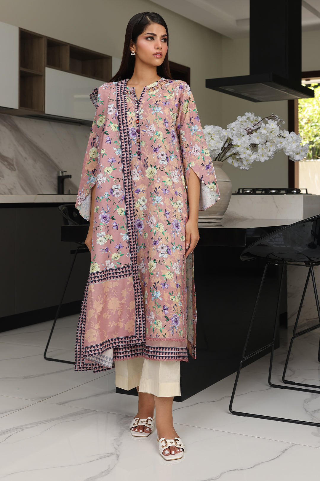 Zellbury | Unstitched 2 Piece Cambric | Shirt Dupatta - 0007 - Libasekhas