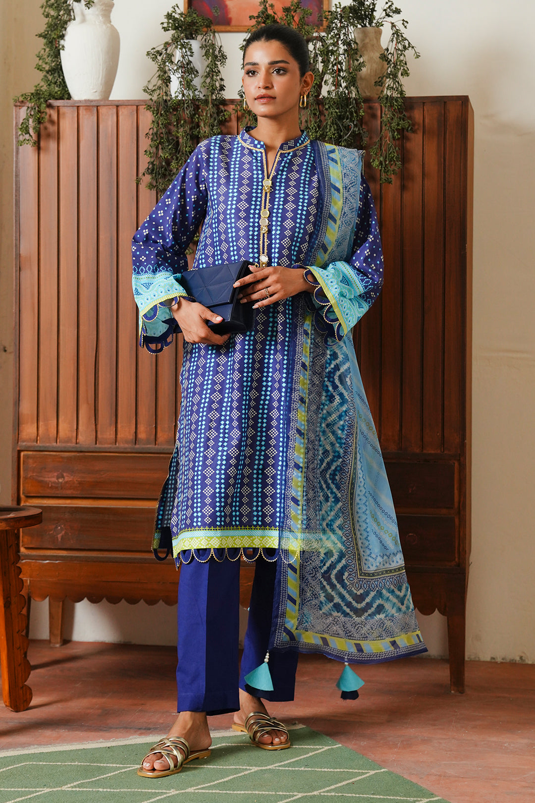 Zellbury | Unstitched 3 Piece Cambric | Shirt Shalwar Dupatta - 0031 - Libasekhas
