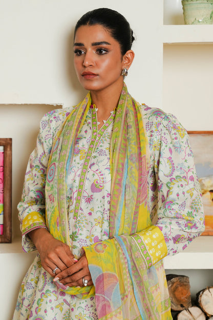 Zellbury | Unstitched 3 Piece Cambric | Shirt Shalwar Dupatta - 0032 - Libasekhas