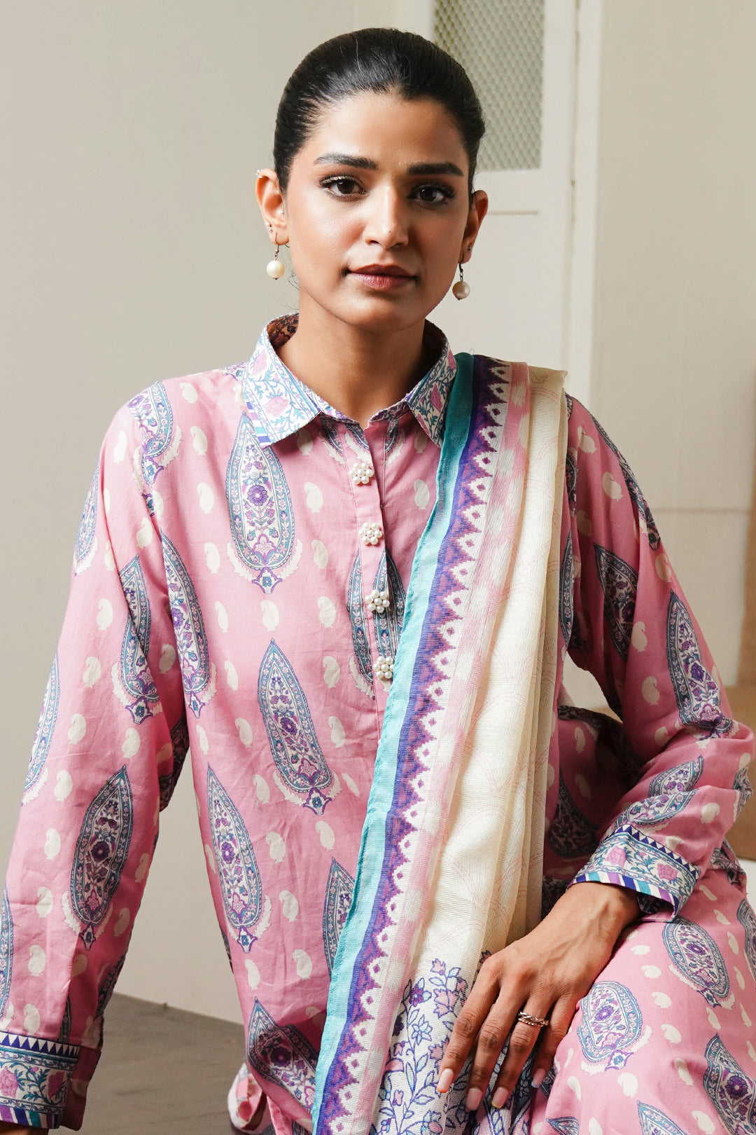 Zellbury | Unstitched 3 Piece Cambric | Shirt Shalwar Dupatta - 0035 - Libasekhas