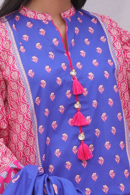 Zellbury | Unstitched 3 Piece Cambric | Shirt Shalwar Dupatta - 0038 - Libasekhas