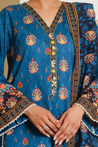 Zellbury | Unstitched 3 Piece Cambric | Shirt Shalwar Dupatta - 0042 - Libasekhas