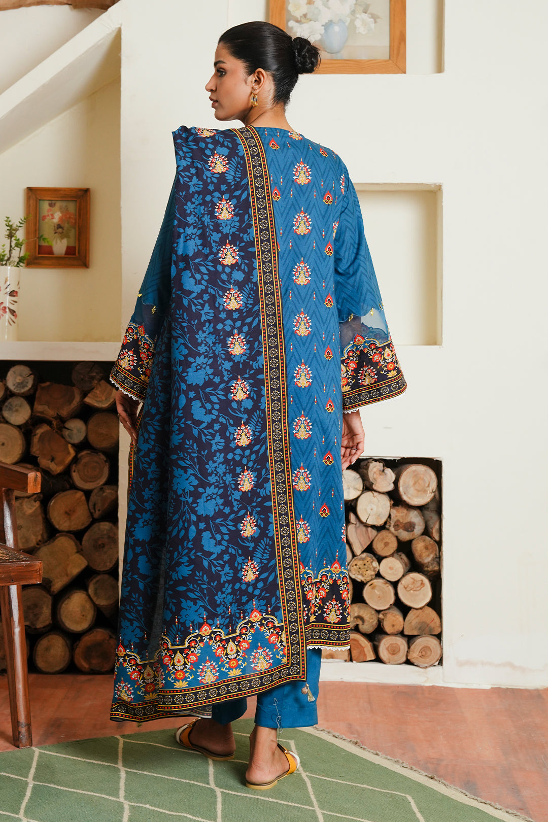 Zellbury | Unstitched 3 Piece Cambric | Shirt Shalwar Dupatta - 0042 - Libasekhas