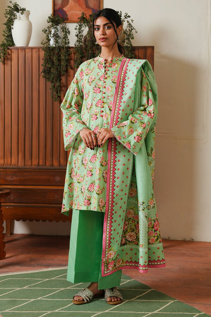 Zellbury | Unstitched 3 Piece Cambric | Shirt Shalwar Dupatta - 0048 - Libasekhas
