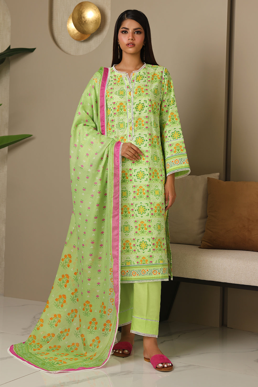 Zellbury | Unstitched 3 Piece Cambric | Shirt Shalwar Dupatta - 0115 - Libasekhas