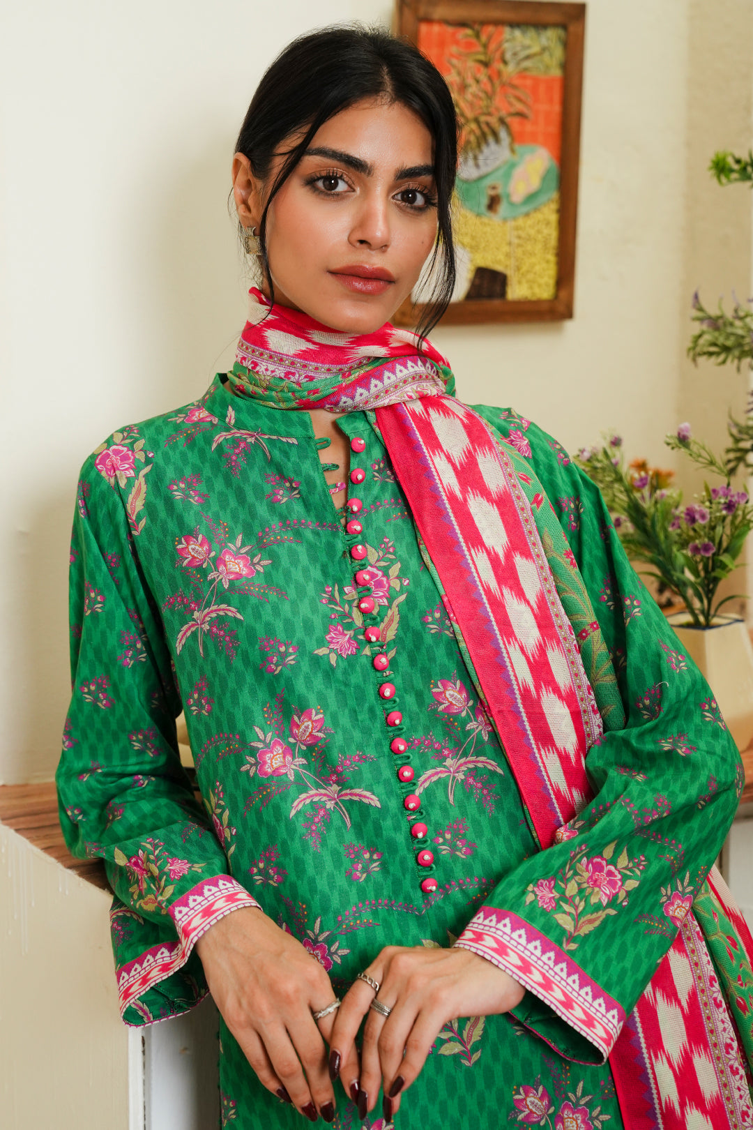 Zellbury | Unstitched 3 Piece Cambric | Shirt Shalwar Dupatta - 0118 - Libasekhas