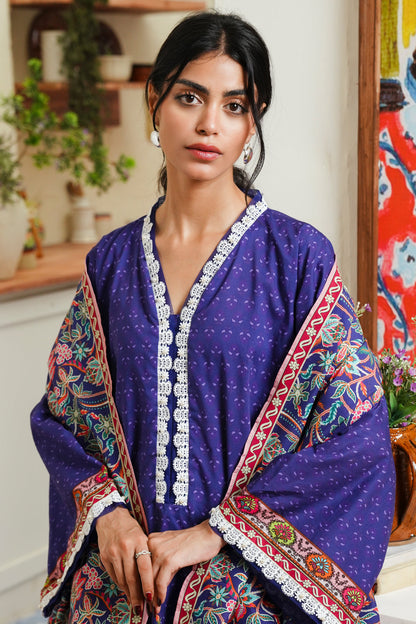 Zellbury | Unstitched 3 Piece Cambric | Shirt Shalwar Dupatta - 0121 - Libasekhas