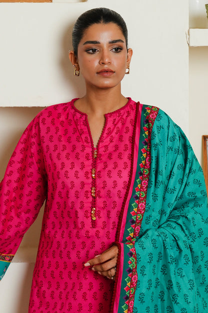Zellbury | Unstitched 3 Piece Cambric | Shirt Shalwar Dupatta - 0123 - Libasekhas