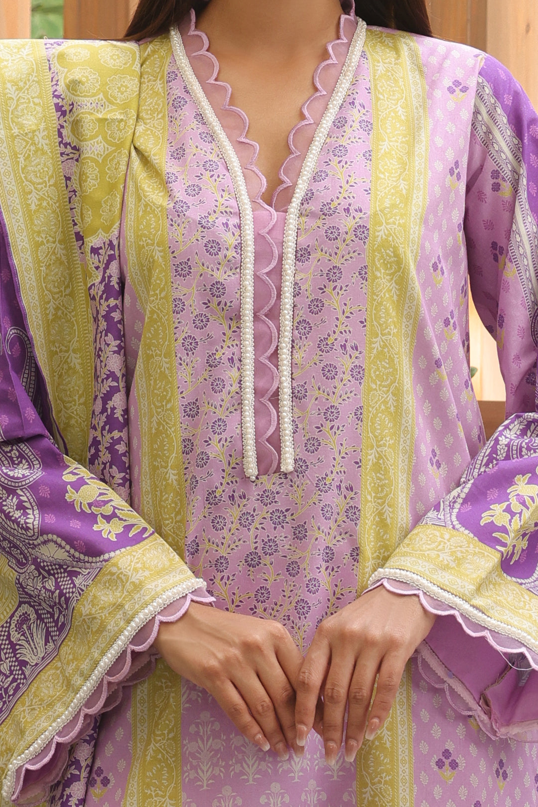 Zellbury | Unstitched 3 Piece Cambric | Shirt Shalwar Dupatta - 0125 - Libasekhas