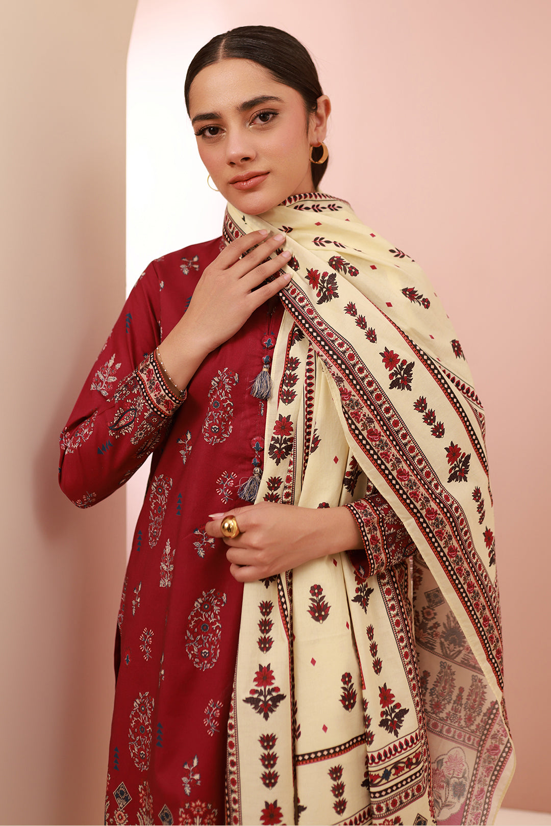 Zellbury | Unstitched 3 Piece Cambric | Shirt Shalwar Dupatta - 0625 - Libasekhas