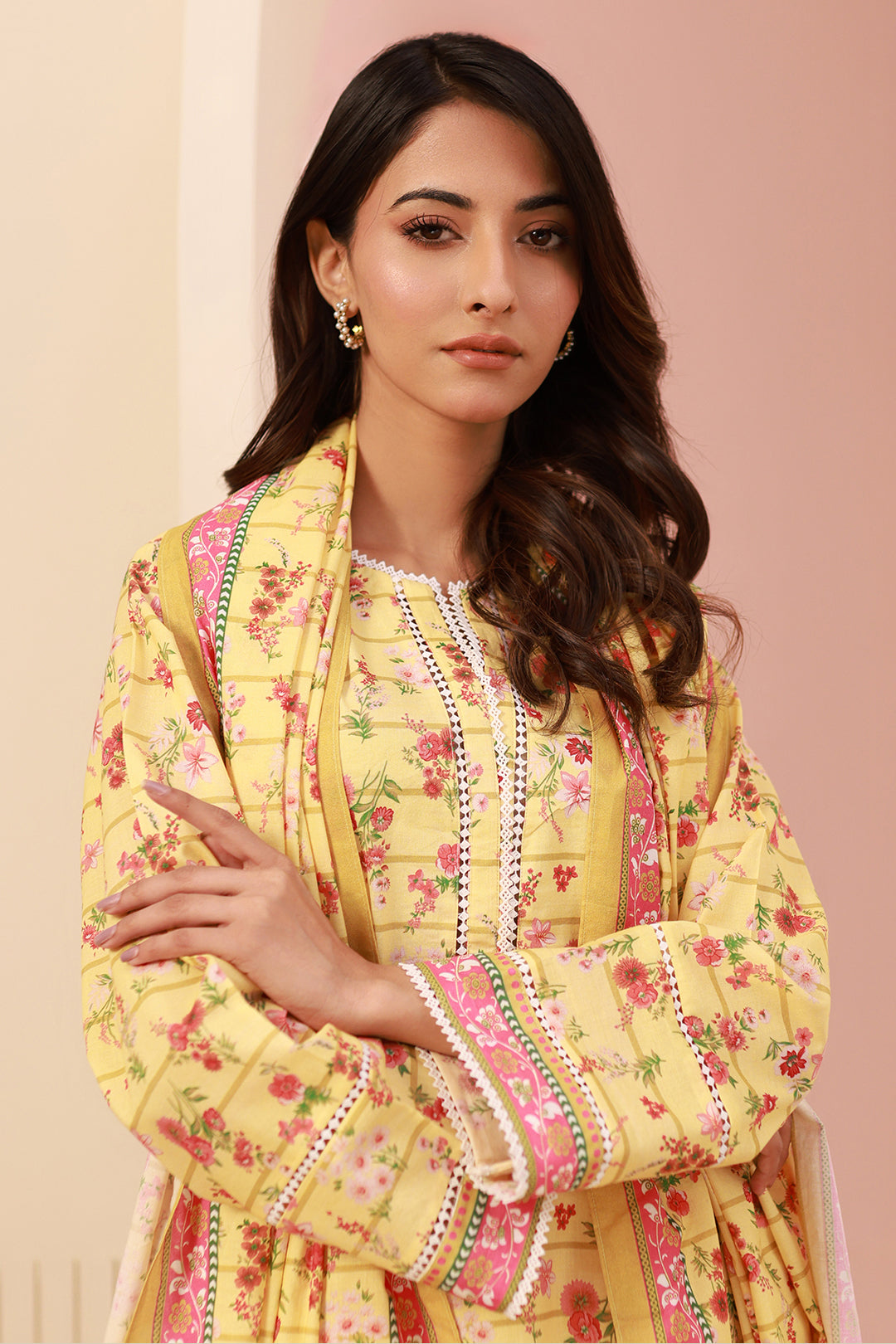 Zellbury | Unstitched 3 Piece Cambric | Shirt Shalwar Dupatta - 0627 - Libasekhas