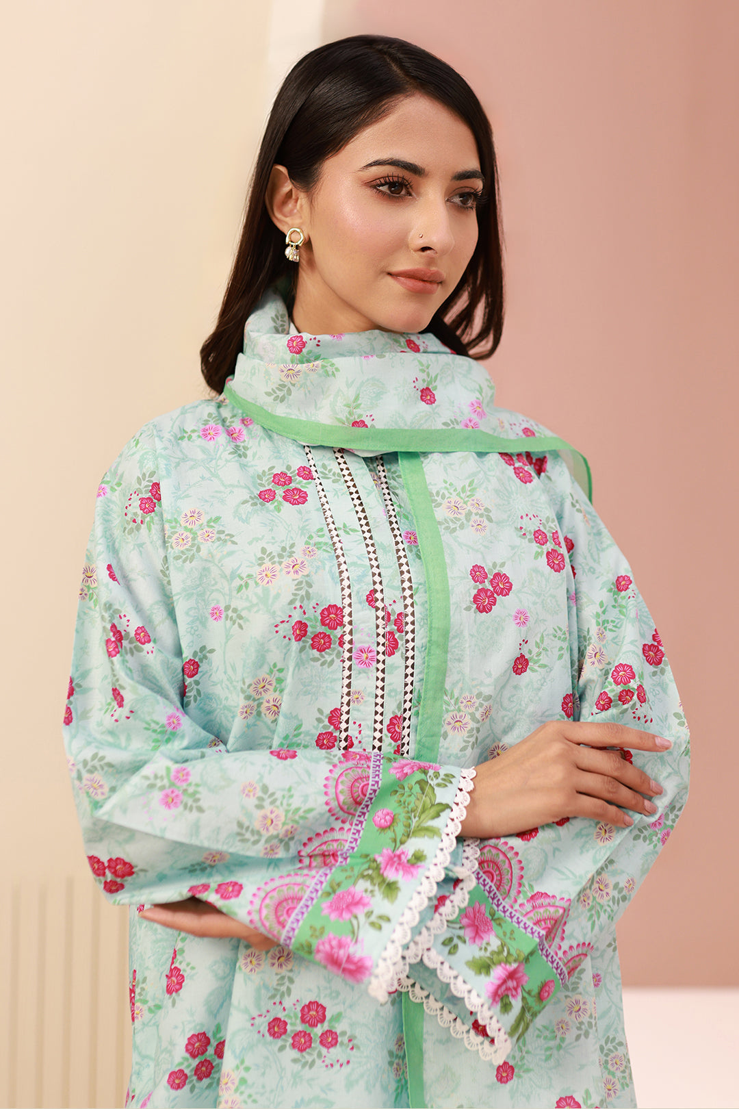 Zellbury | Unstitched 3 Piece Cambric | Shirt Shalwar Dupatta - 0629 - Libasekhas