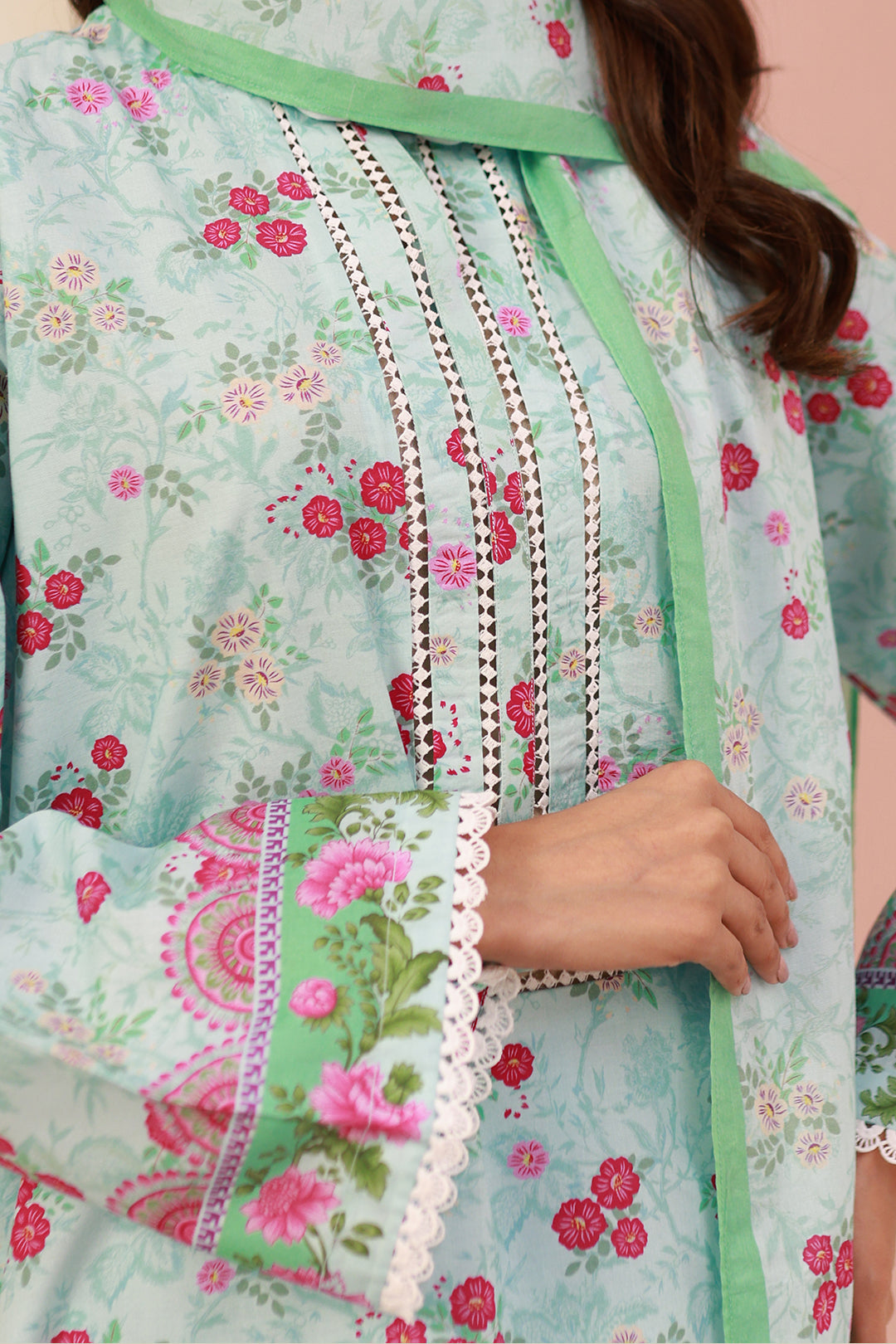 Zellbury | Unstitched 3 Piece Cambric | Shirt Shalwar Dupatta - 0629 - Libasekhas