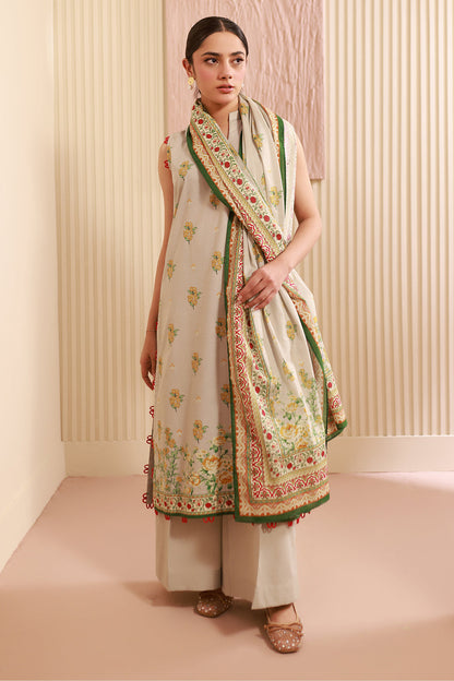 Zellbury | Unstitched 3 Piece Cambric | Shirt Shalwar Dupatta - 0633 - Libasekhas