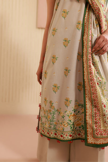 Zellbury | Unstitched 3 Piece Cambric | Shirt Shalwar Dupatta - 0633 - Libasekhas