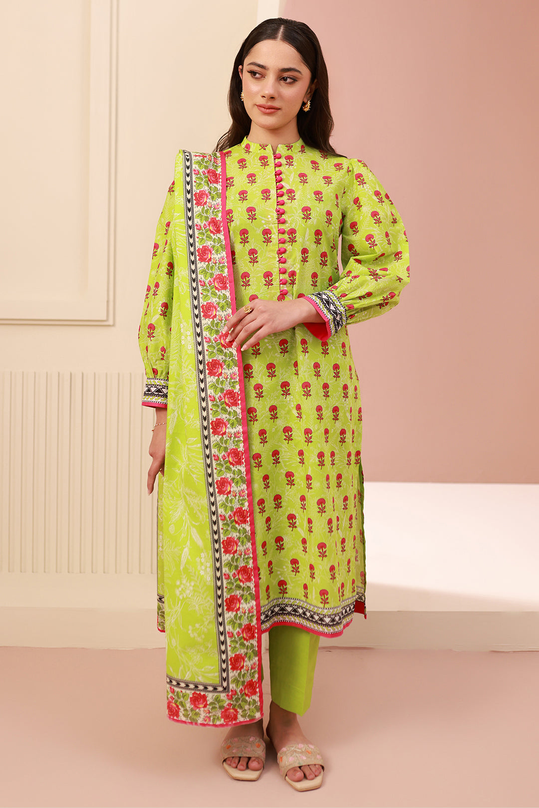 Zellbury | Unstitched 3 Piece Cambric | Shirt Shalwar Dupatta - 0634 - Libasekhas