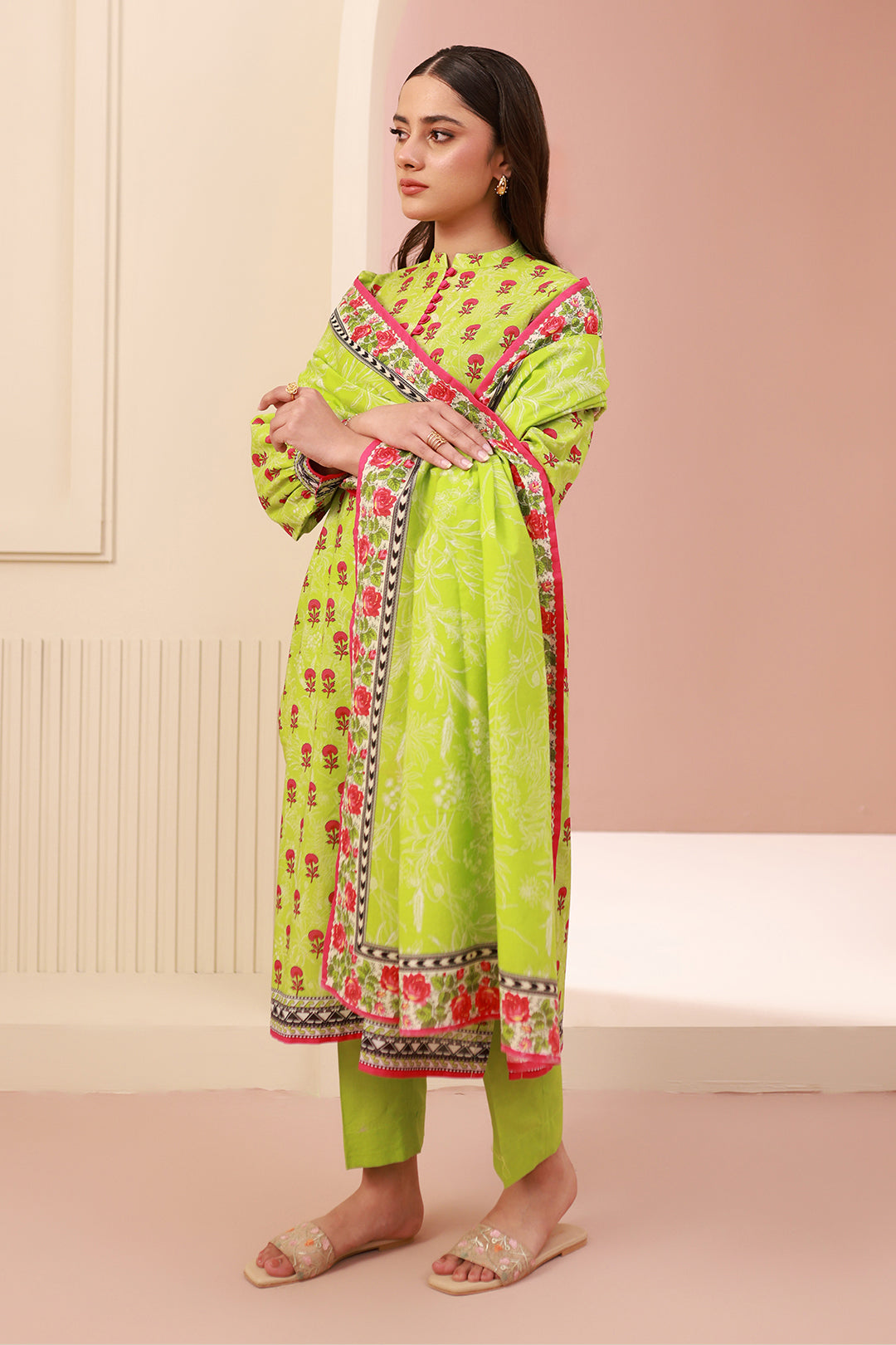 Zellbury | Unstitched 3 Piece Cambric | Shirt Shalwar Dupatta - 0634 - Libasekhas