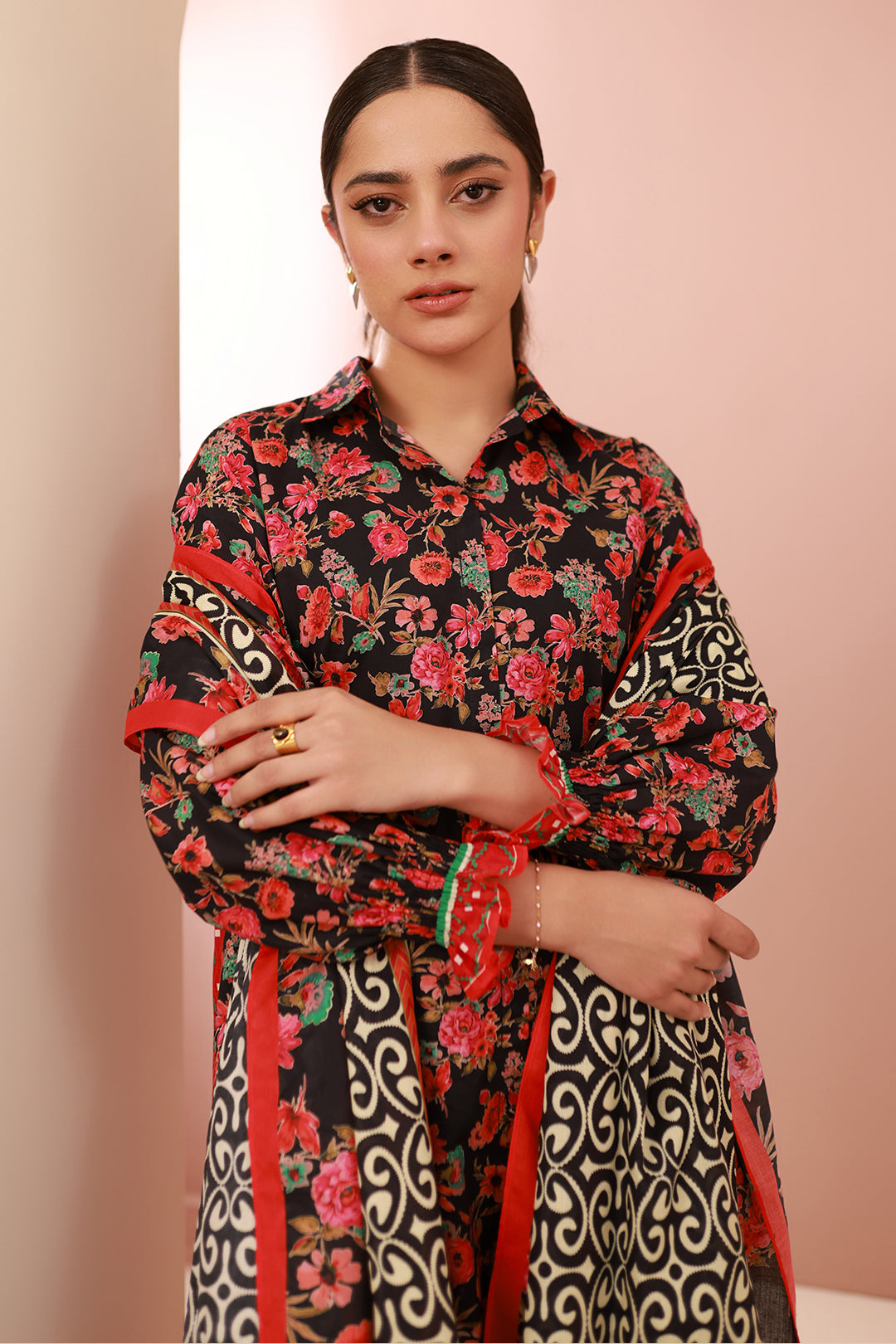 Zellbury | Unstitched 3 Piece Cambric | Shirt Shalwar Dupatta - 0636 - Libasekhas