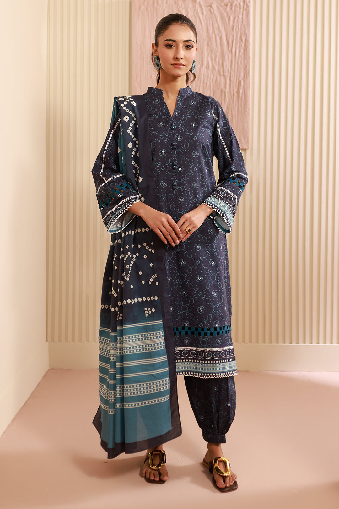 Zellbury | Unstitched 3 Piece Cambric | Shirt Shalwar Dupatta - 0642 - Libasekhas